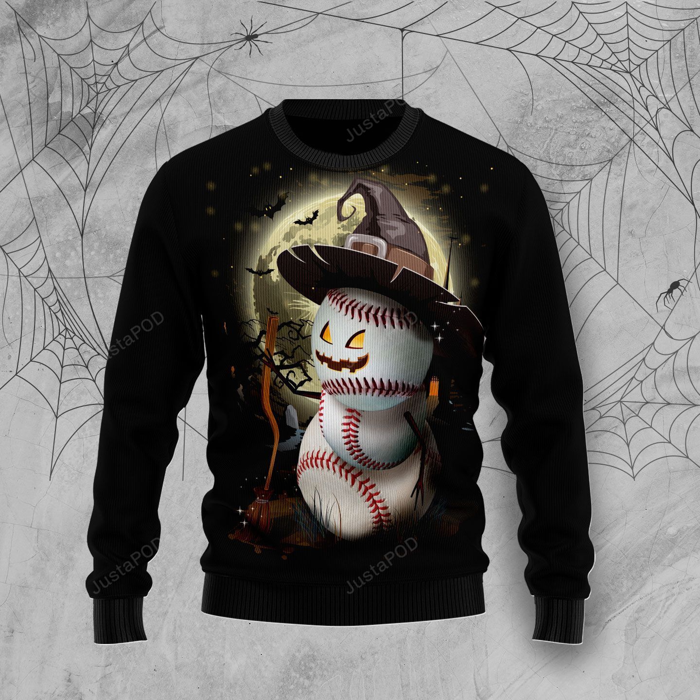 Baseball Witch Halloween Christmas Ugly Sweater- Best Christmas Gifts 2023