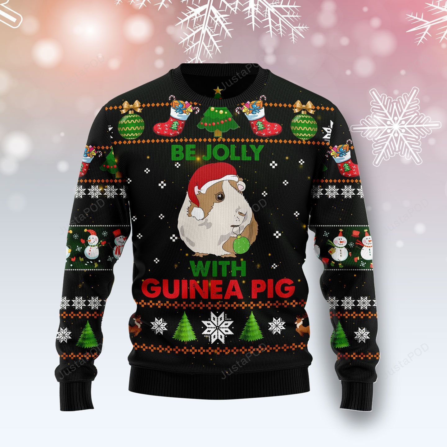 Be Jolly With Guinea Pig Christmas Ugly Sweater- Best Christmas Gifts 2023