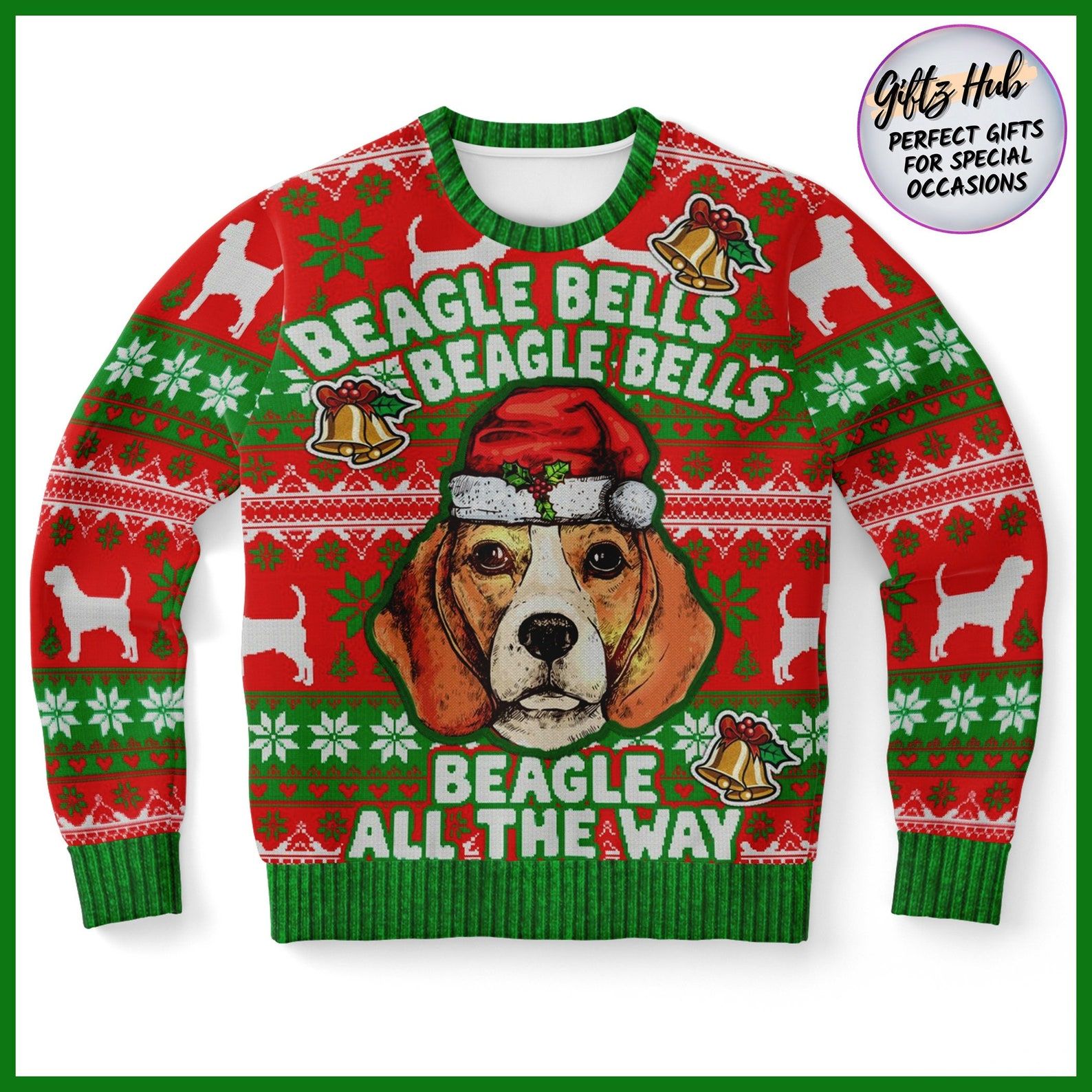 Beagle Bells Christmas Ugly Sweater- Best Christmas Gifts 2023