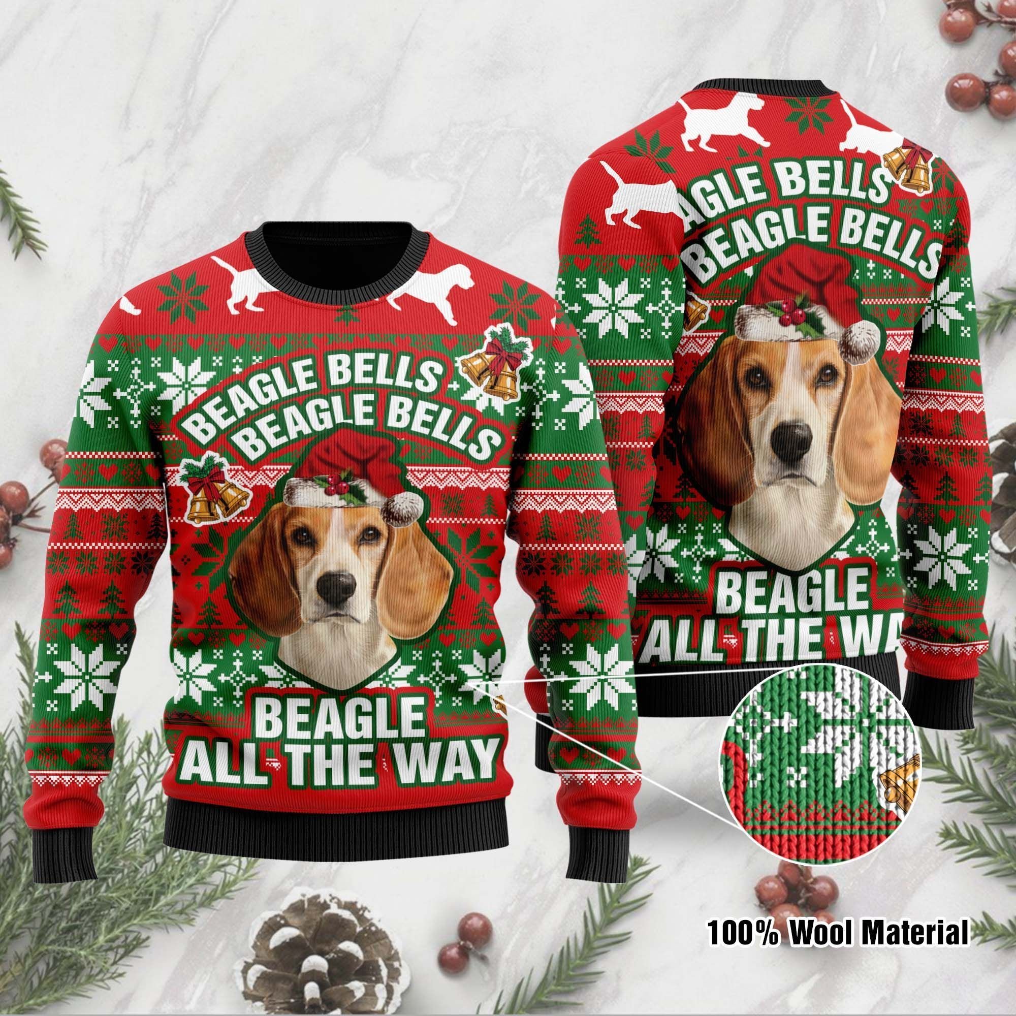 Beagle Dog Santa Christmas Ugly Sweater- Best Christmas Gifts 2023