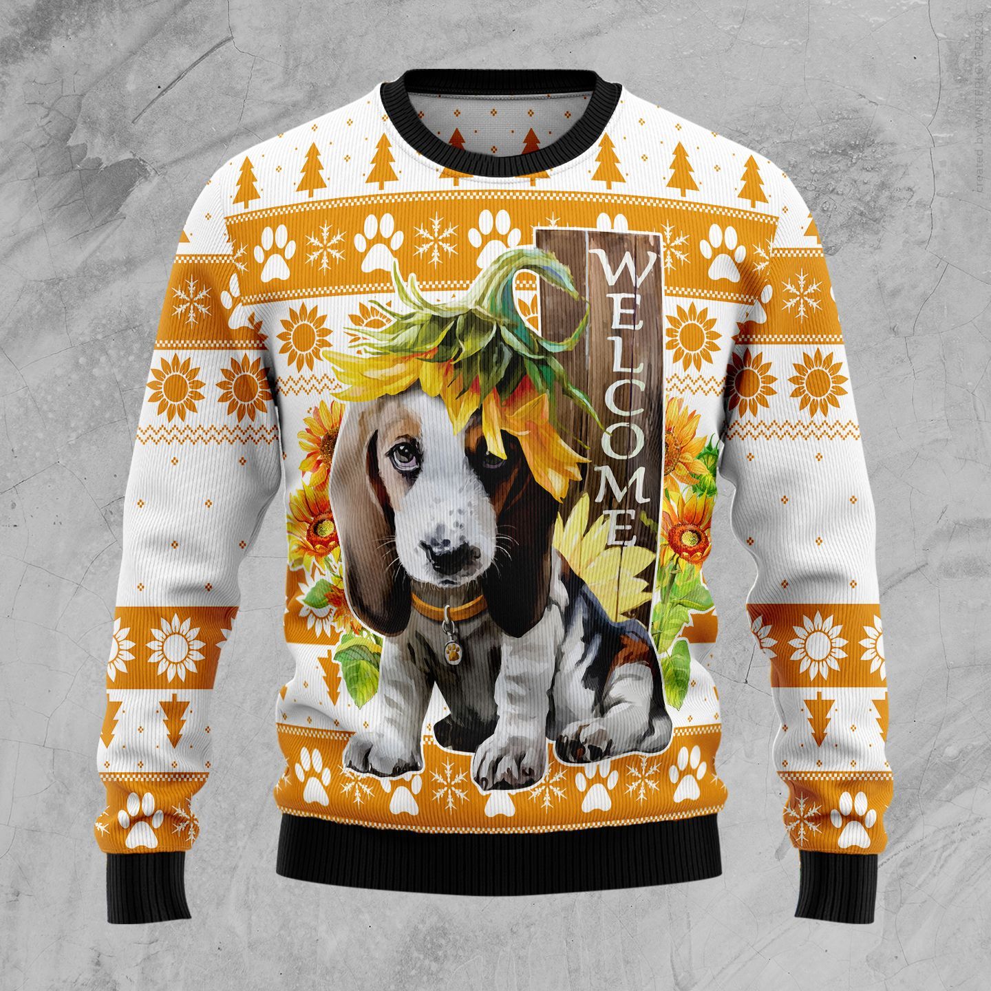 Beagle Dog Sunflower Christmas Ugly Sweater- Best Christmas Gifts 2023