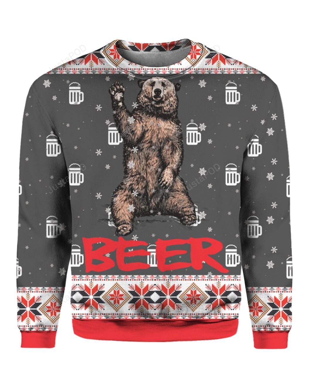 Bear Beer Christmas Ugly Sweater- Best Christmas Gifts 2023