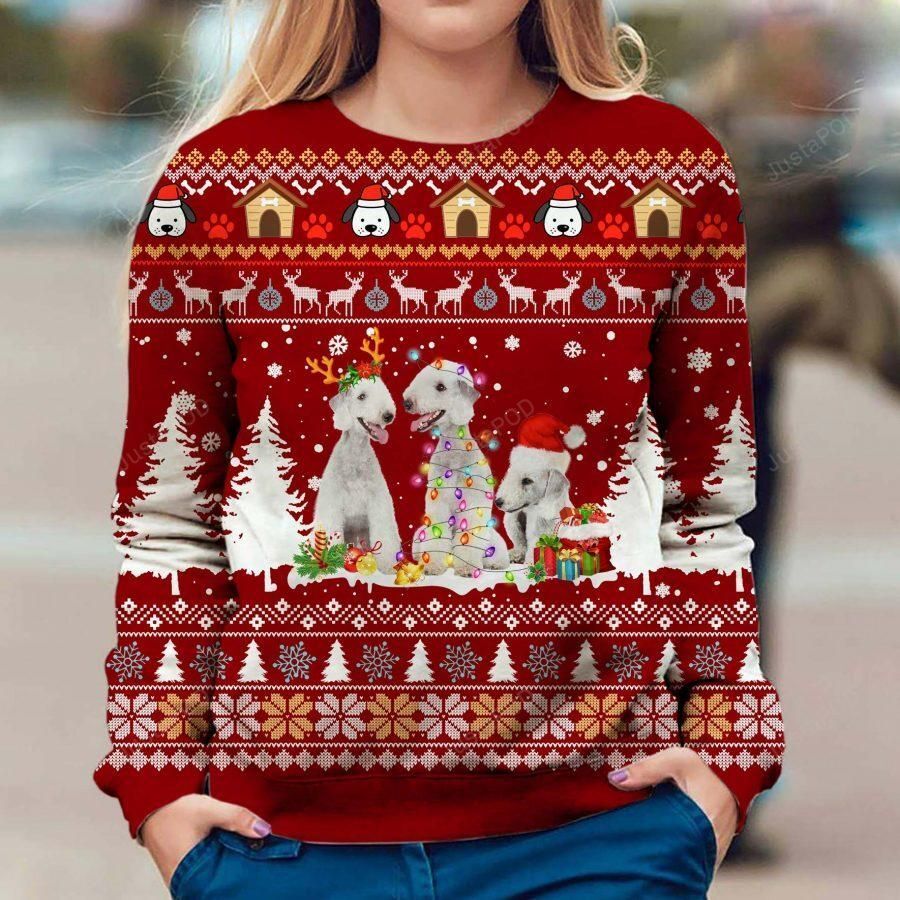 Bedlington Terrier Dog Christmas Ugly Sweater- Best Christmas Gifts 2023