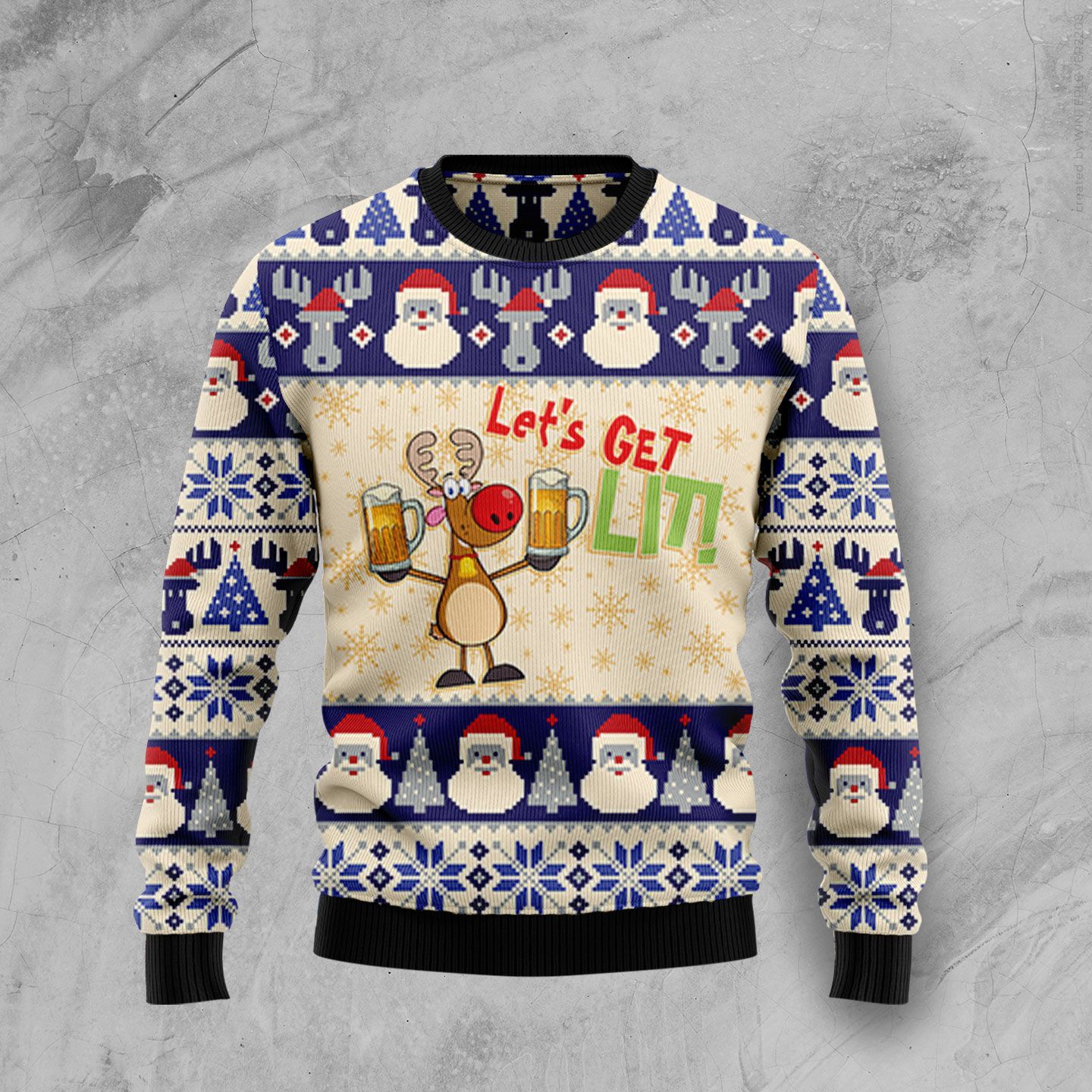 Beer Reindeer Christmas Ugly Sweater- Best Christmas Gifts 2023