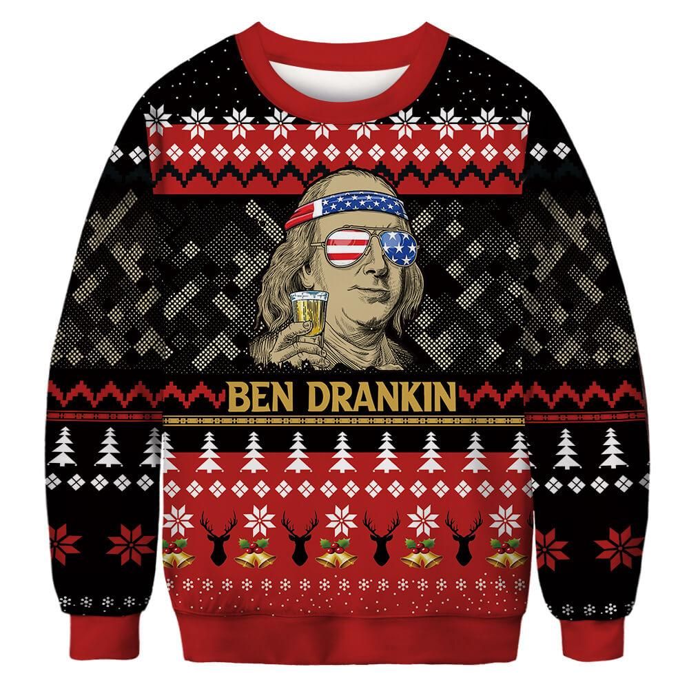 Ben Drankin USA Christmas Ugly Sweater- Best Christmas Gifts 2023