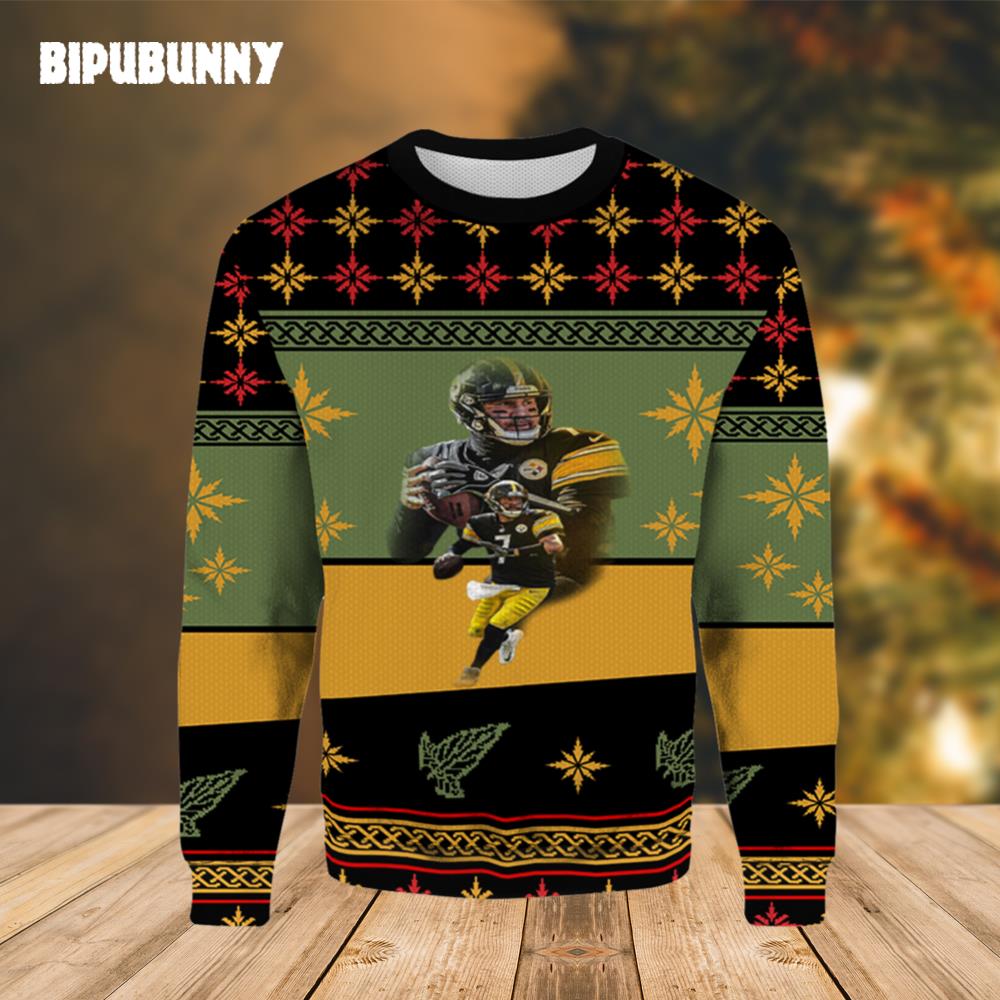 Ben Roethlisberger Pittsburgh Steelers Ugly Christmas Sweater- Best Christmas Gifts 2023