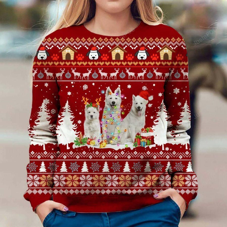 Berger Blanc Suisse Christmas Ugly Sweater- Best Christmas Gifts 2023