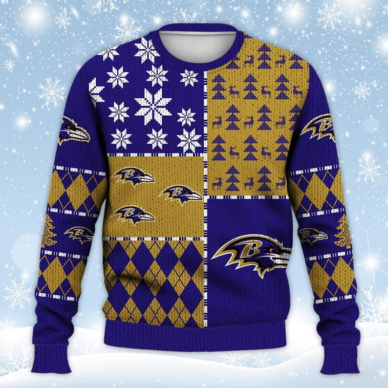 Best Gift 2023 -Baltimore Ravens Ugly Sweater Christmas