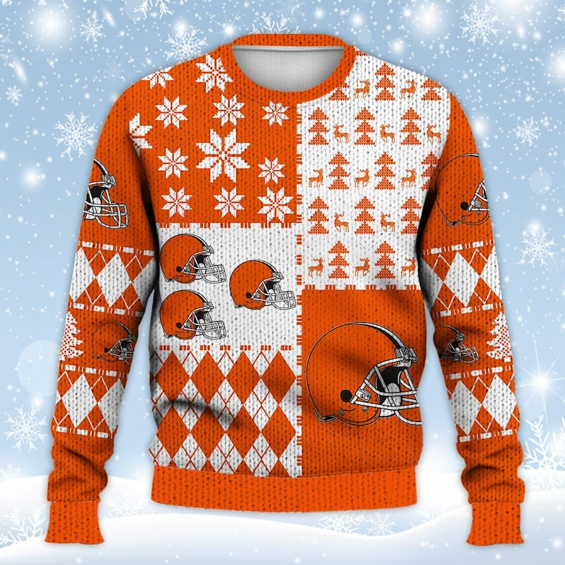 Best Gift 2023 -Cleveland Browns Ugly Sweater Christmas