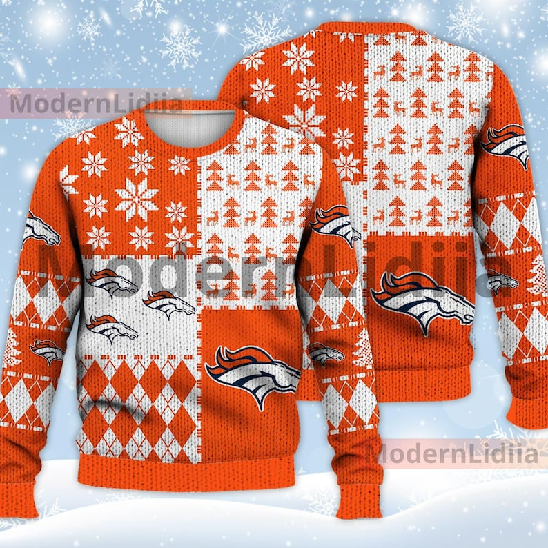 Best Gift 2023 -Denver Broncos Ugly Sweater Christmas