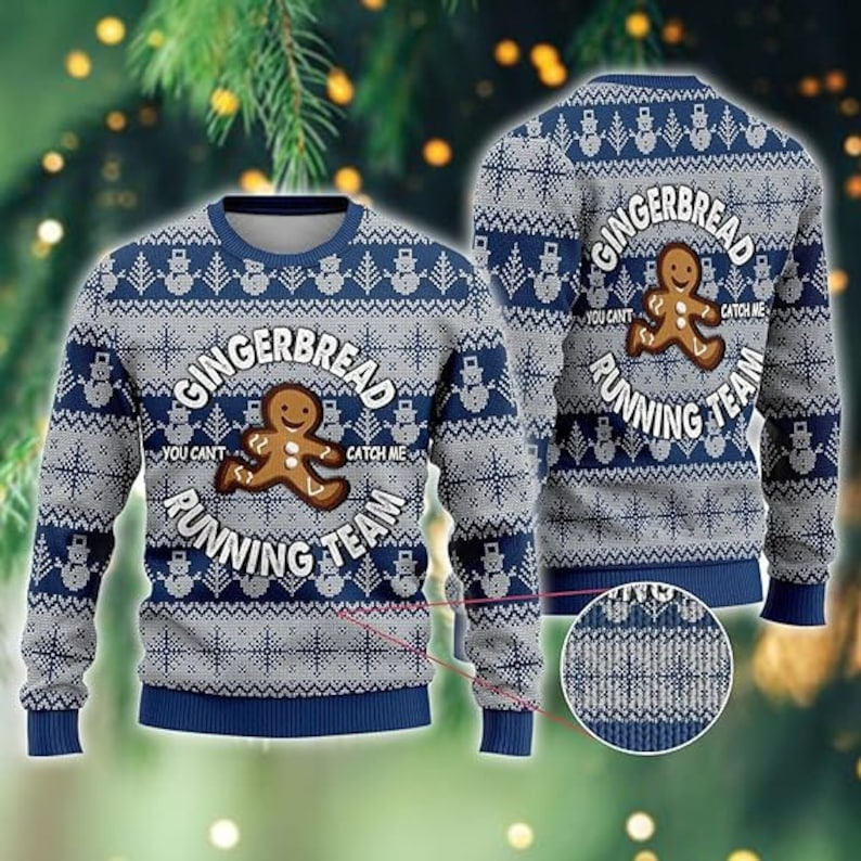 Best Gift 2023 -Gingerbread Man Ugly Christmas Sweaters