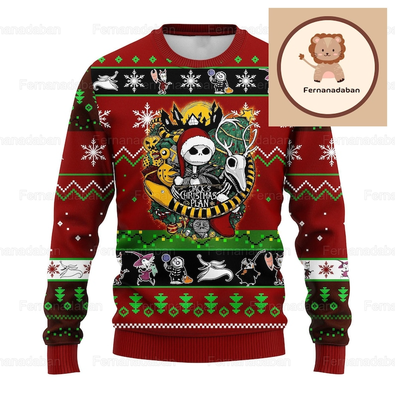 Best Gift 2023 – Jack Skellington Ugly Christmas Sweater