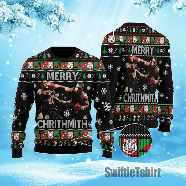 Best Gift 2023 -Mike Tyson ugly Christmas Sweater