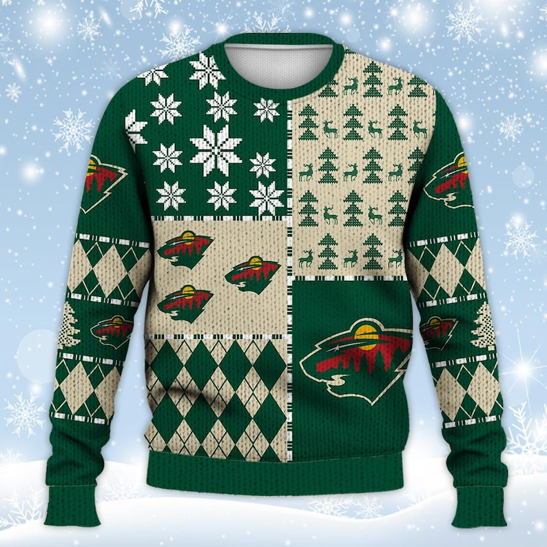 Best Gift 2023 -Minnesota Wild Ugly Sweater Christmas