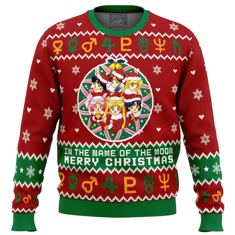 Best Gift 2023 -Moon Sailor Moon Ugly Christmas Sweater