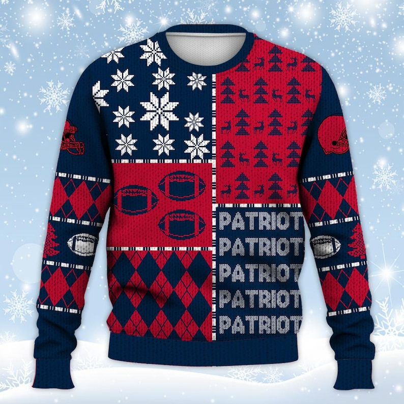 Best Gift 2023 -New England Patriots Ugly Sweater Christmas