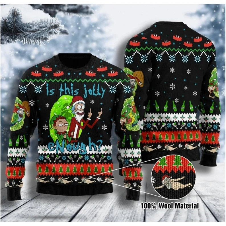 Best Gift 2023 -Rick And Morty Ugly Christmas Sweater