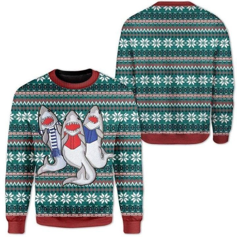 Best Gift 2023 -Shark Ugly Christmas Sweater