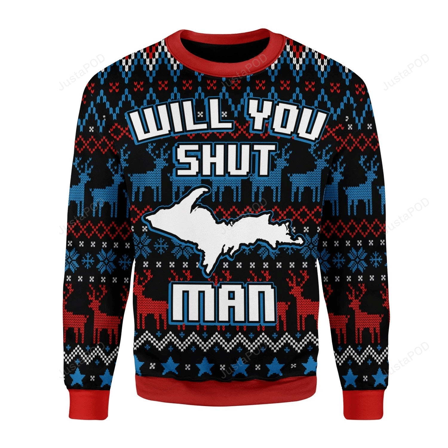 Bidden Will You Shut Man Christmas Ugly Sweater- Best Christmas Gifts 2023