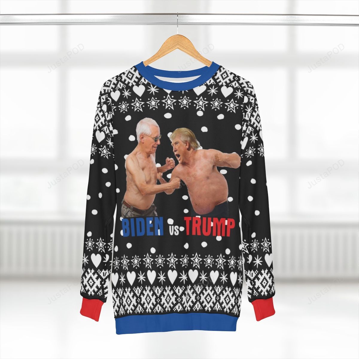 Biden vs Trump Boxing Christmas Ugly Sweater- Best Christmas Gifts 2023