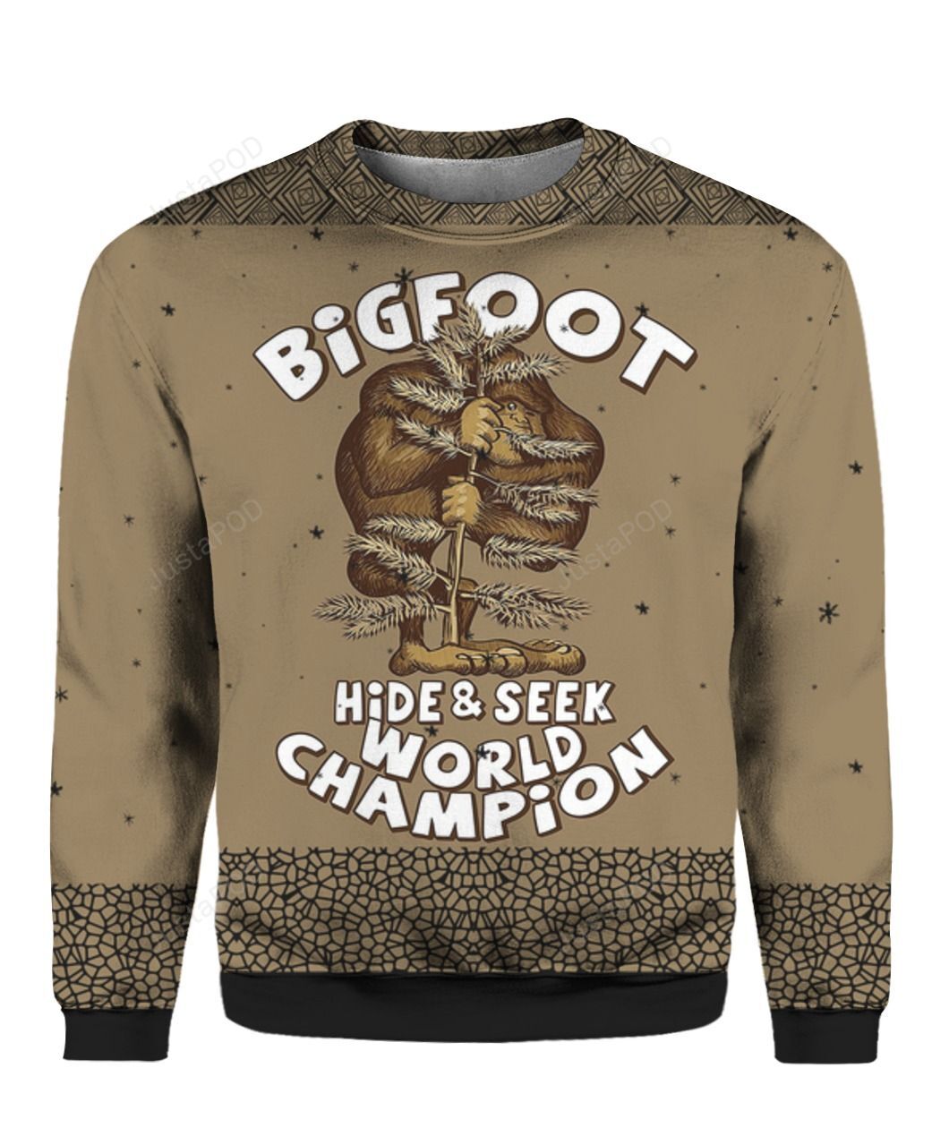 Bigfoot Hide And Seek Word Champion Christmas Ugly Sweater- Best Christmas Gifts 2023