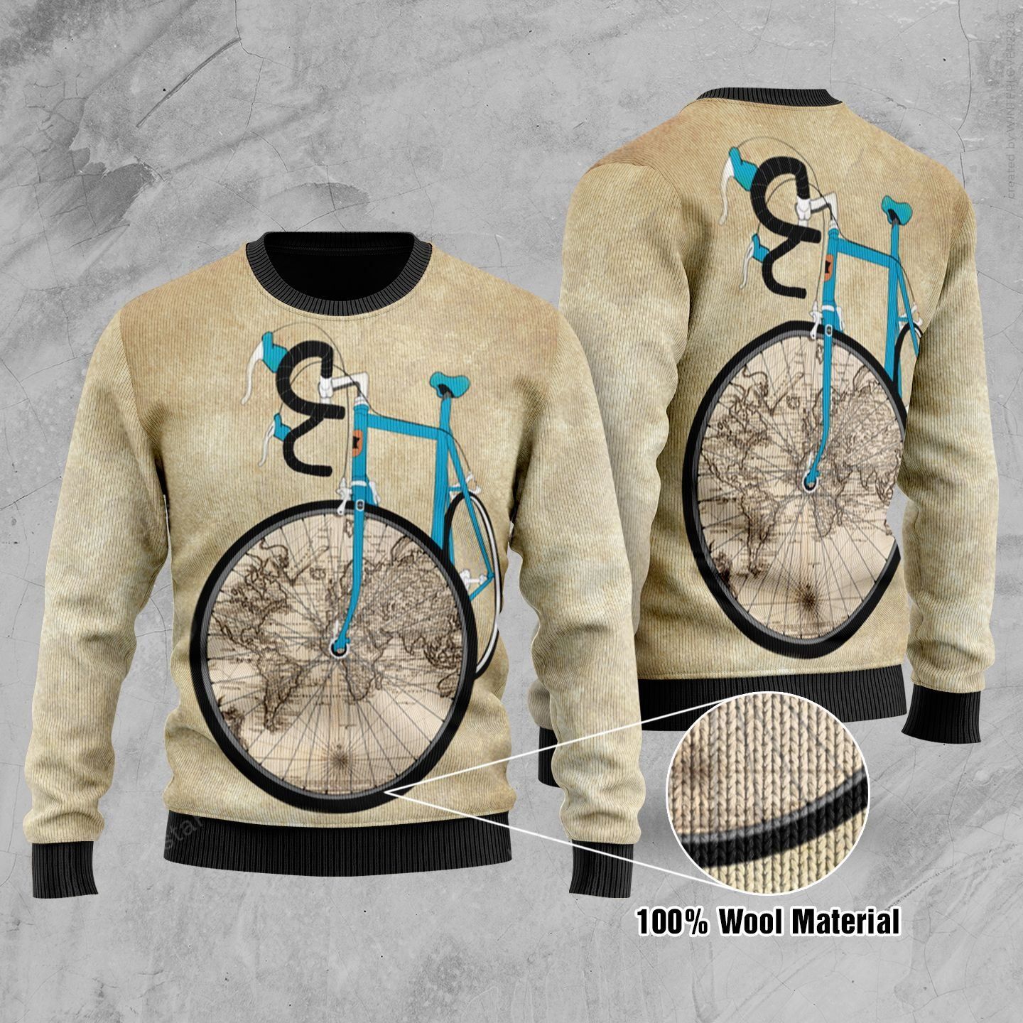 Bike Map Christmas Ugly Sweater- Best Christmas Gifts 2023