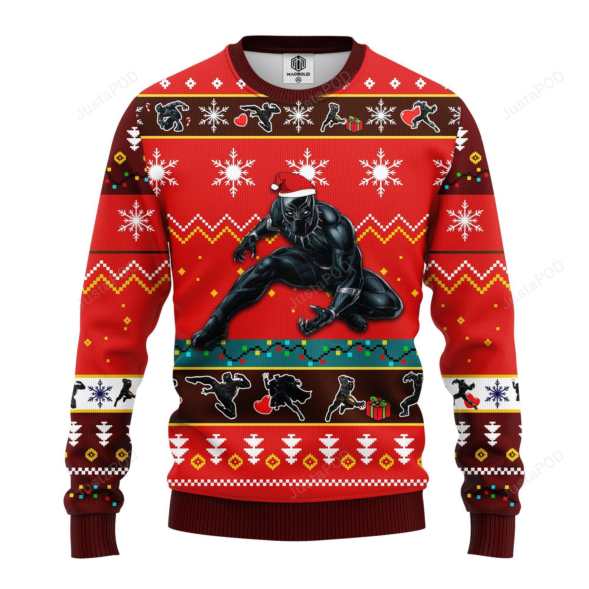 Black Panther Santa Christmas Ugly Sweater- Best Christmas Gifts 2023