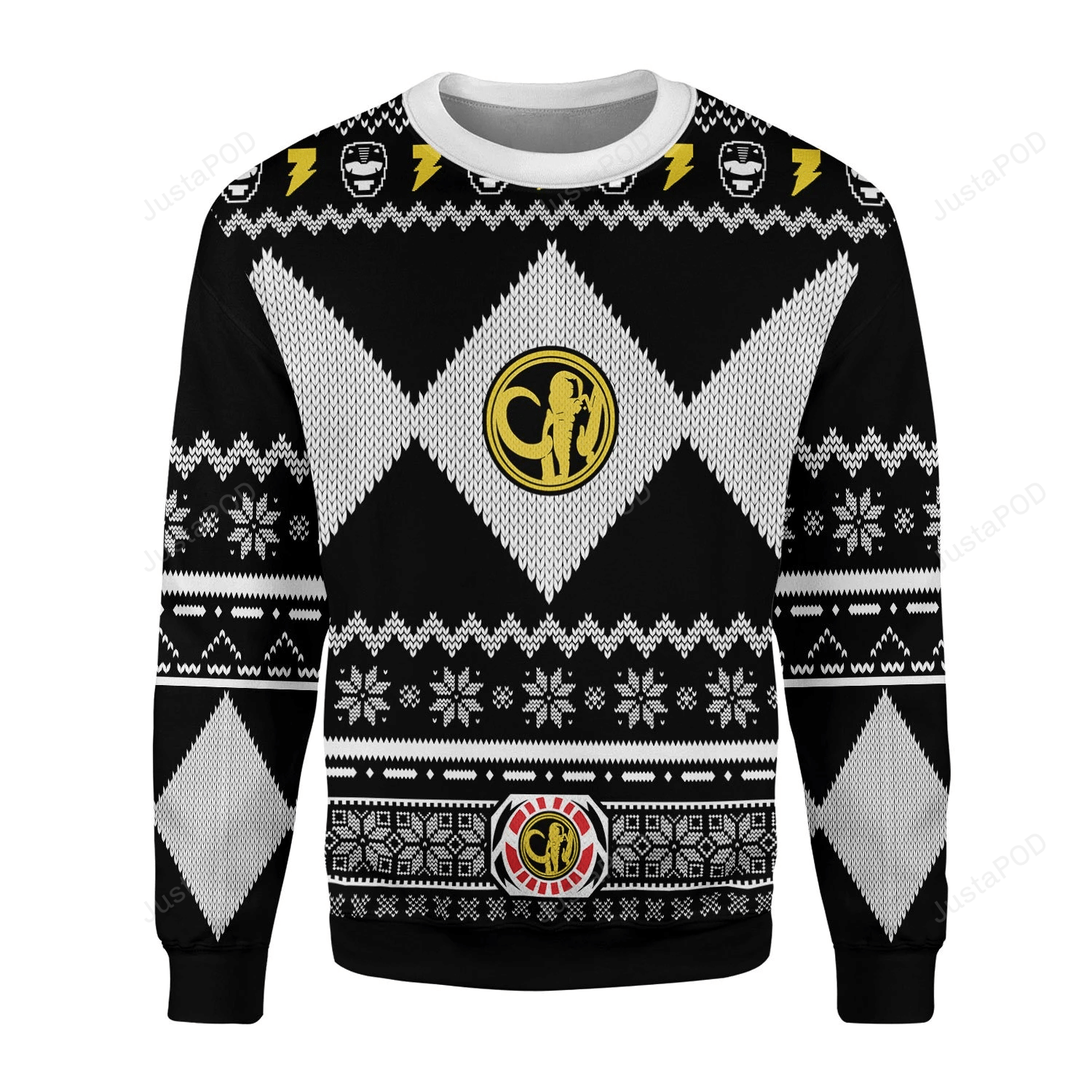 Black Power Ranger Christmas Ugly Sweater- Best Christmas Gifts 2023