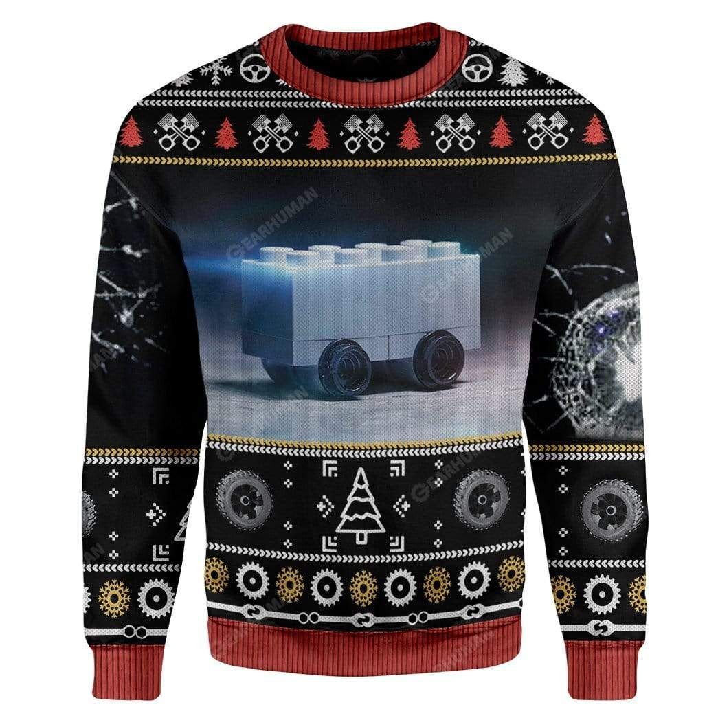 Blursed Cybertruck Car Christmas Ugly Sweater- Best Christmas Gifts 2023