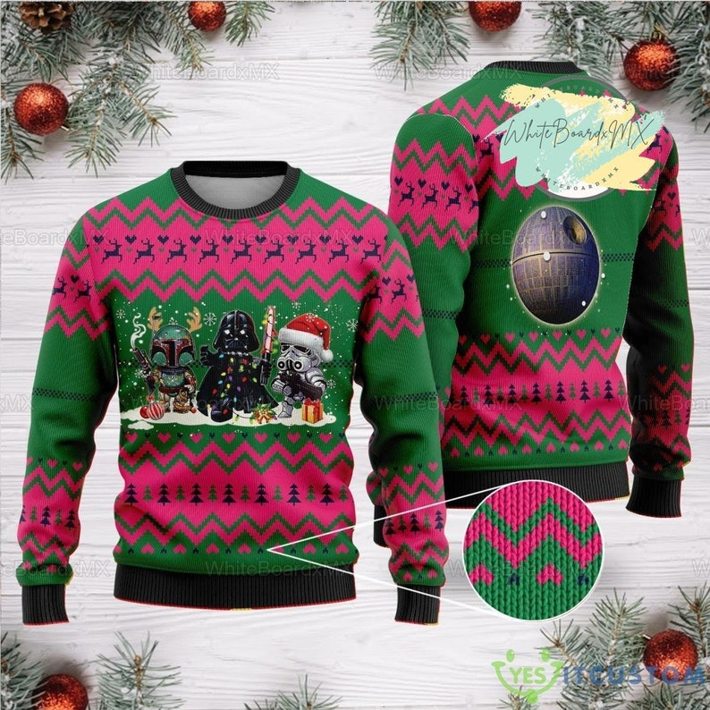 Boba Fett Darth Vader Stormtrooper Ugly Christmas Sweater