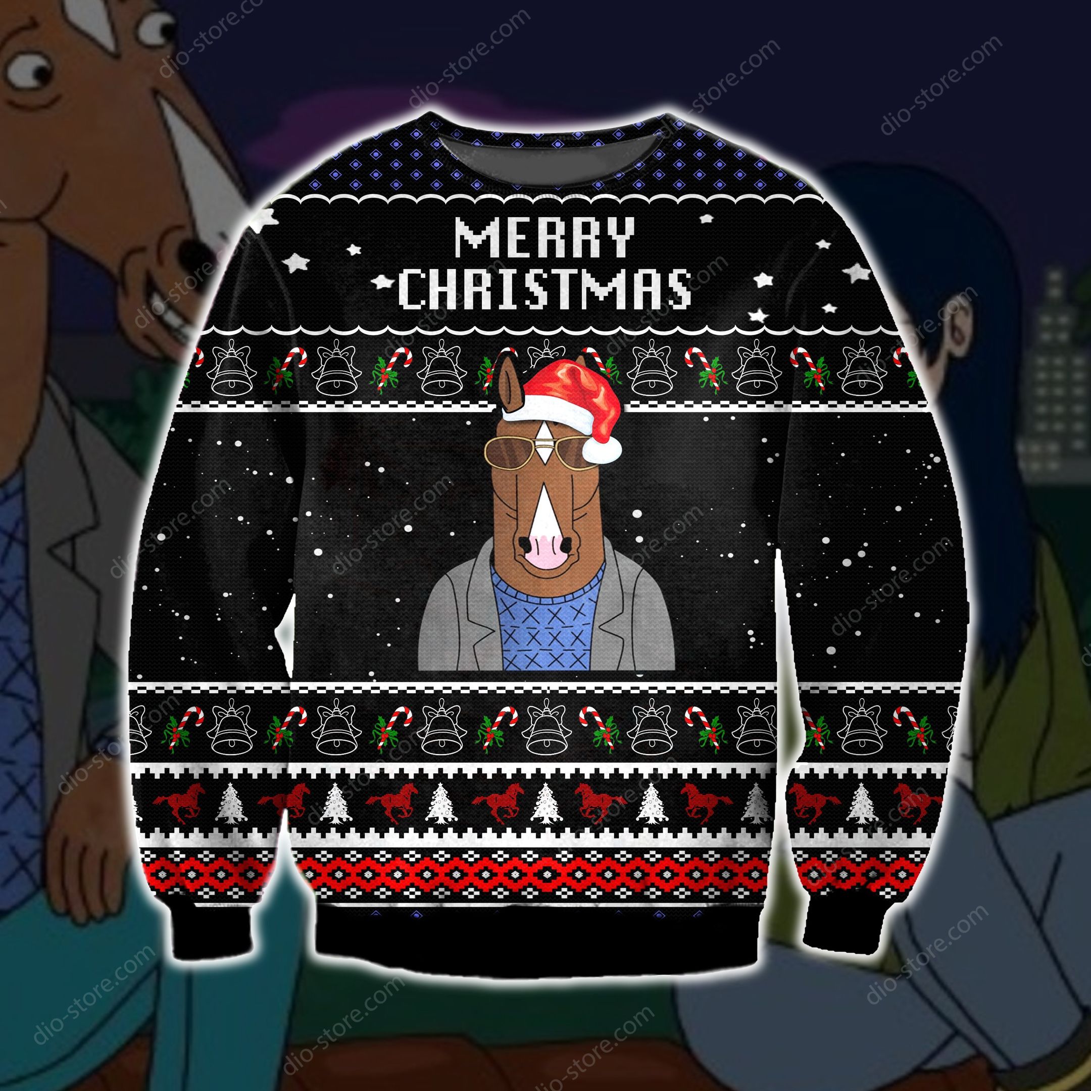 Bojack Horseman Santa Christmas Ugly Sweater- Best Christmas Gifts 2023