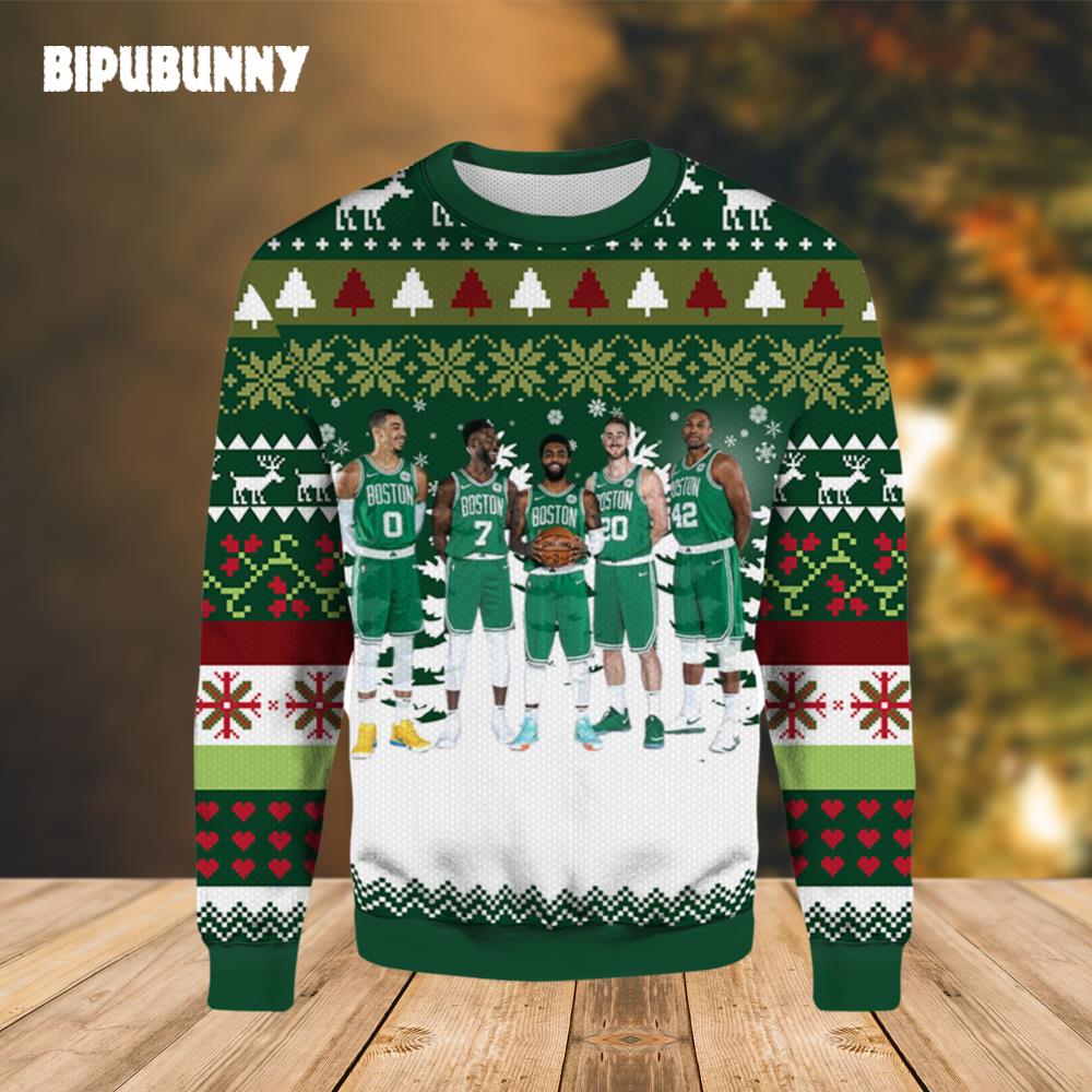 Boston Celtics Super Team Ugly Christmas Sweater