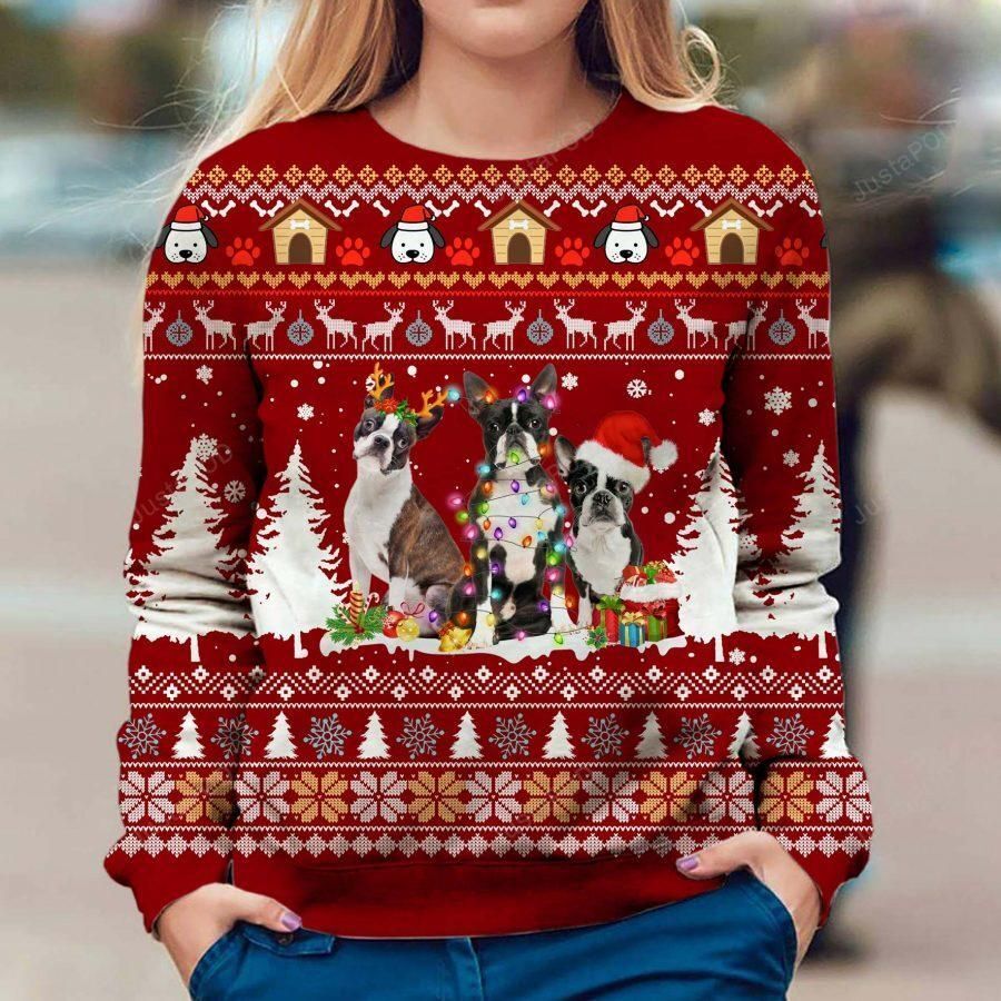 Boston Terrier Christmas Ugly Sweater- Best Christmas Gifts 2023