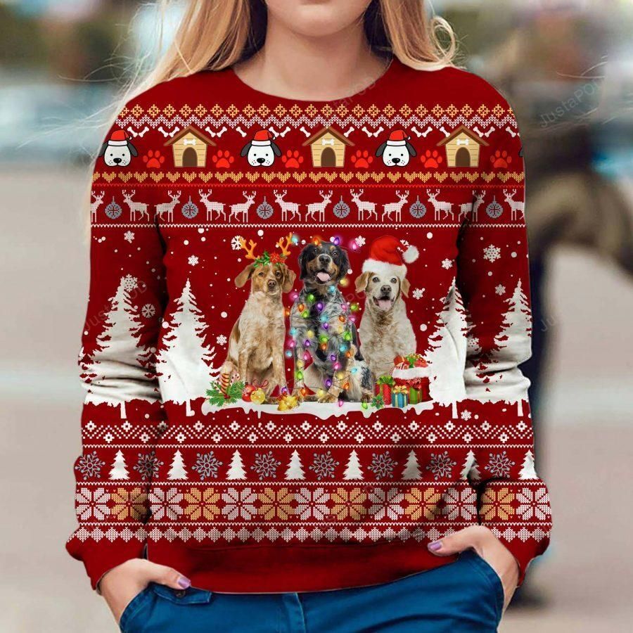 Brittany Spaniel Dog Gifts Christmas Ugly Sweater- Best Christmas Gifts 2023