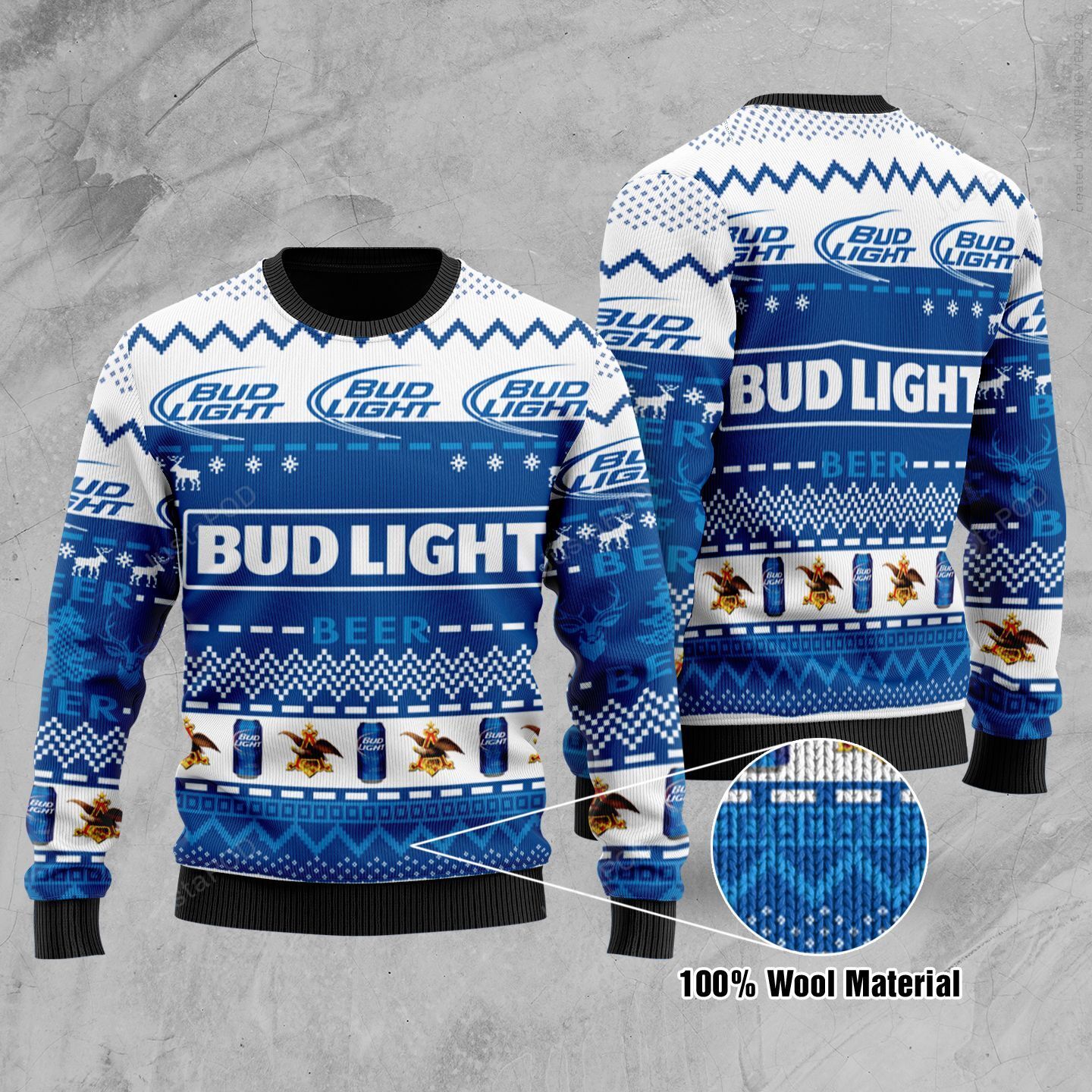 Bud Light Beer Christmas Ugly Sweater- Best Christmas Gifts 2023