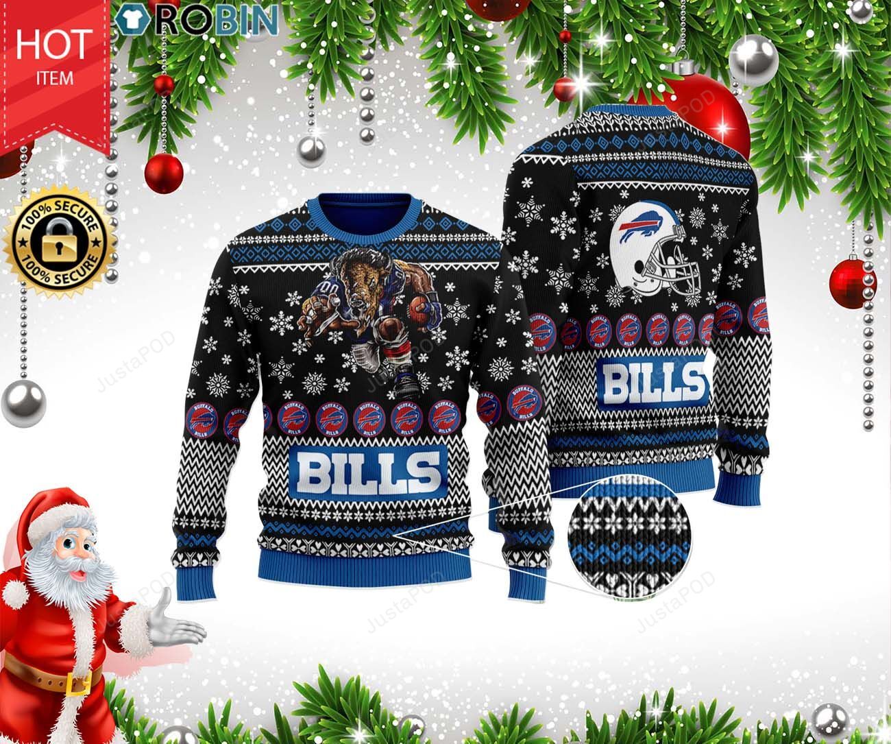 Buffalo Bills Football Christmas Ugly Sweater- Best Christmas Gifts 2023