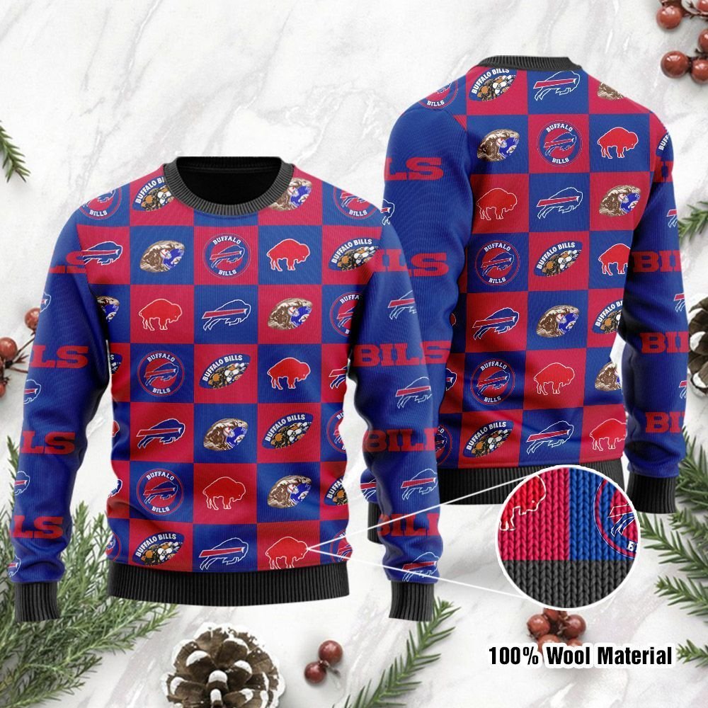 Buffalo Bills Logo American Football Christmas Ugly Sweater- Best Christmas Gifts 2023