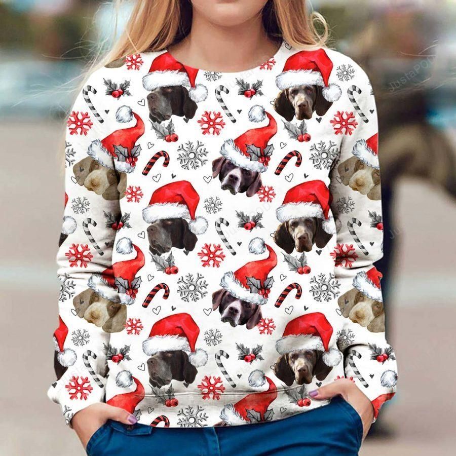 Burgos Pointer Santa Christmas Ugly Sweater- Best Christmas Gifts 2023