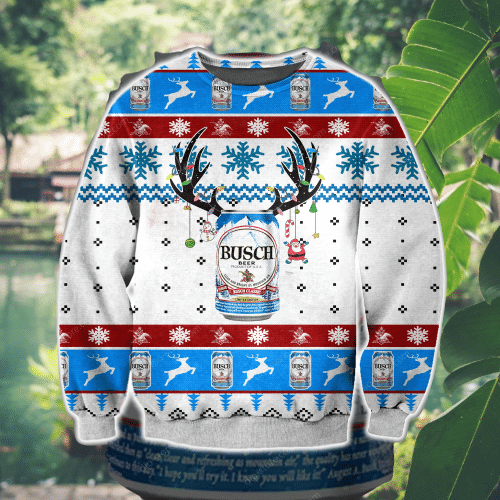 Busch Beer Reindeer Chrismas Ugly Sweater- Best Christmas Gifts 2023