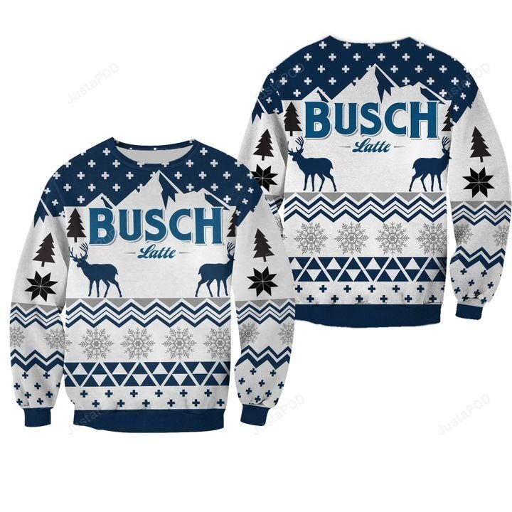 Bush Latte Deer Christmas Ugly Sweater- Best Christmas Gifts 2023