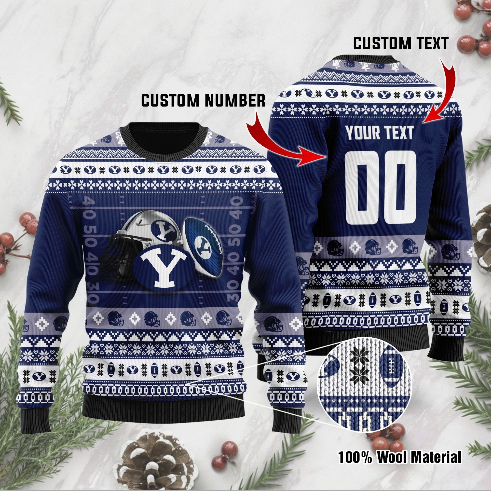 BYU Cougars Christmas Ugly Sweater- Best Christmas Gifts 2023