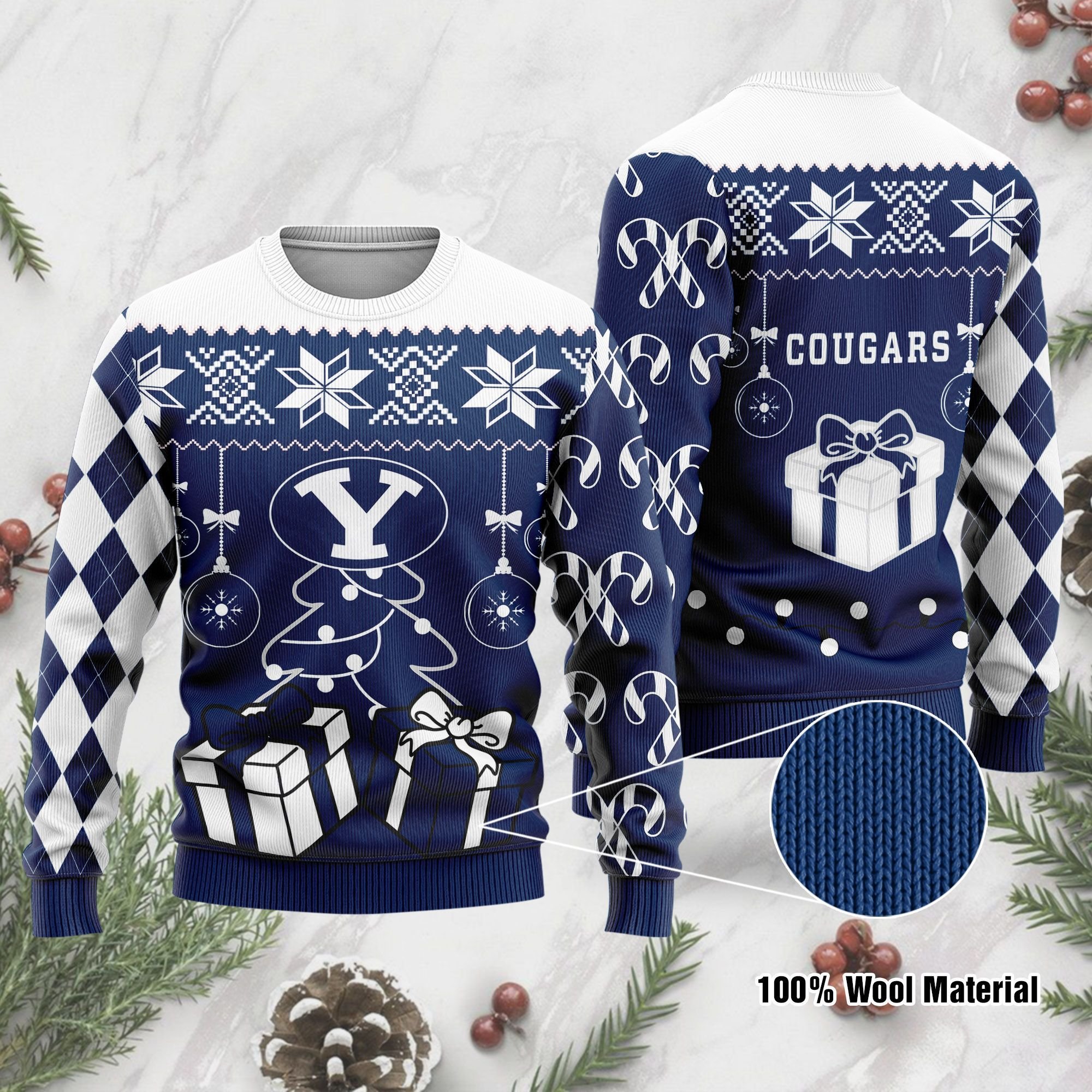 BYU Cougars Funny Christmas  Ugly Sweater- Best Christmas Gifts 2023