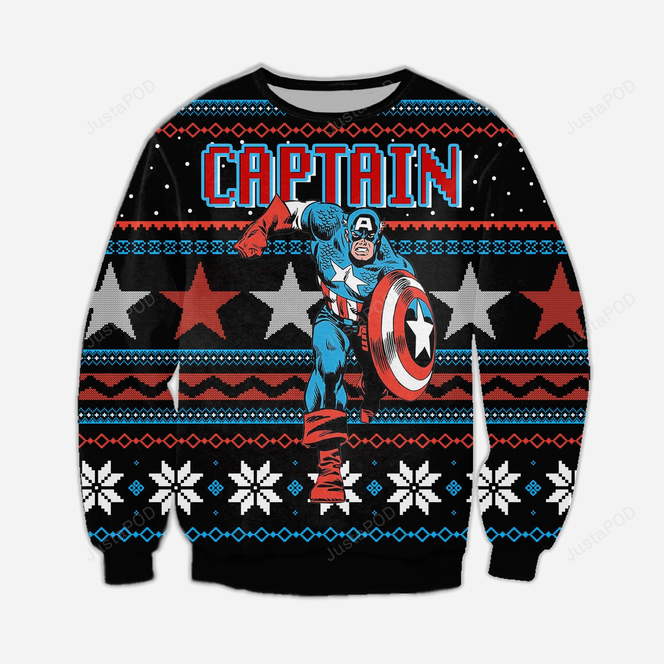 Captain America Christmas Ugly Sweater- Best Christmas Gifts 2023