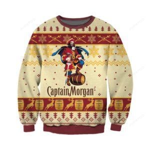 Captain Morgan Knitting Christmas  Ugly Sweater- Best Christmas Gifts 2023