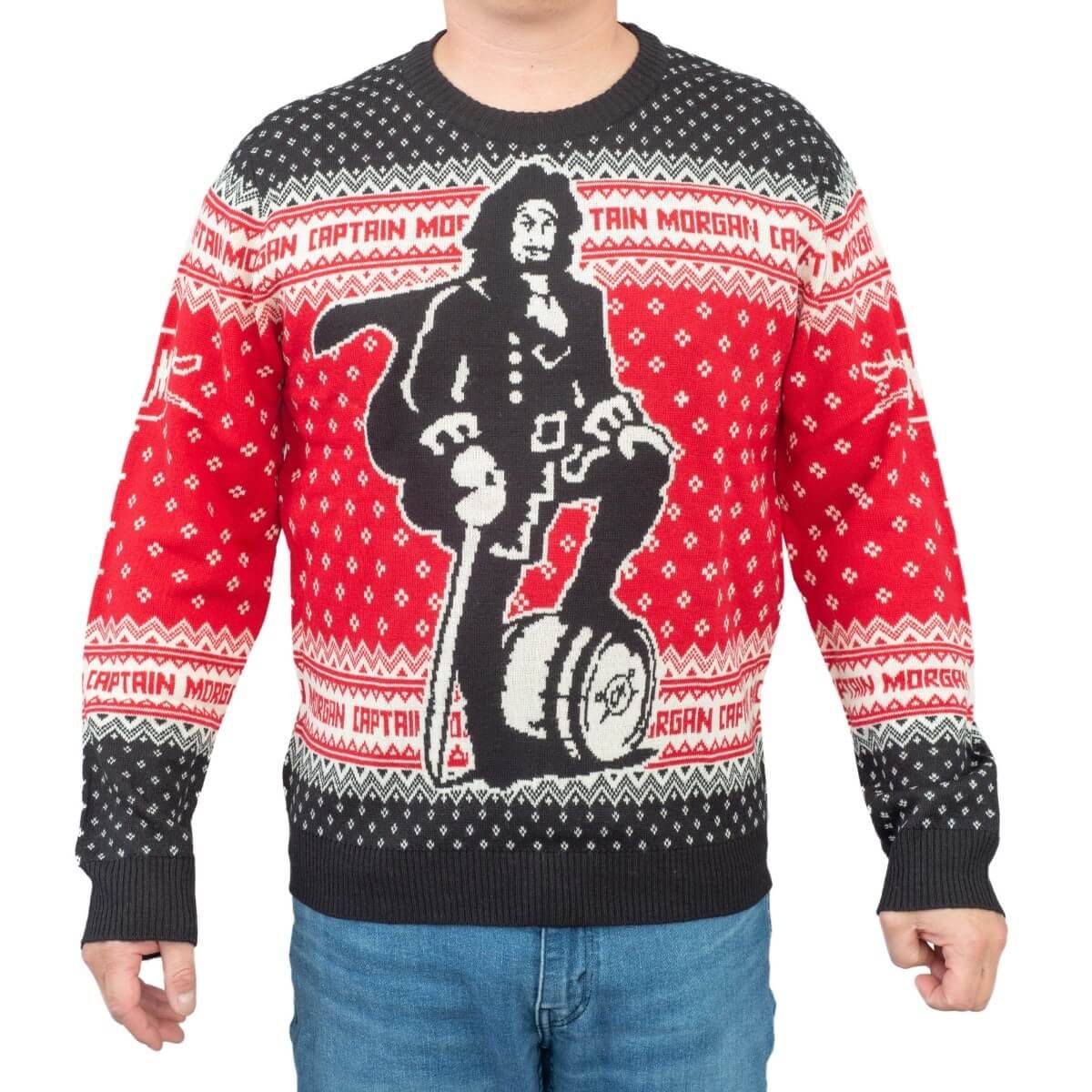 Captain Morgan The Standing Captain  Christmas Ugly Sweater- Best Christmas Gifts 2023