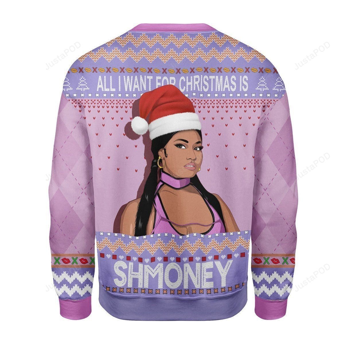 Cardi B All I Want For Christmas Is Shmoney Unisex Christmas Ugly Sweater- Best Christmas Gifts 2023