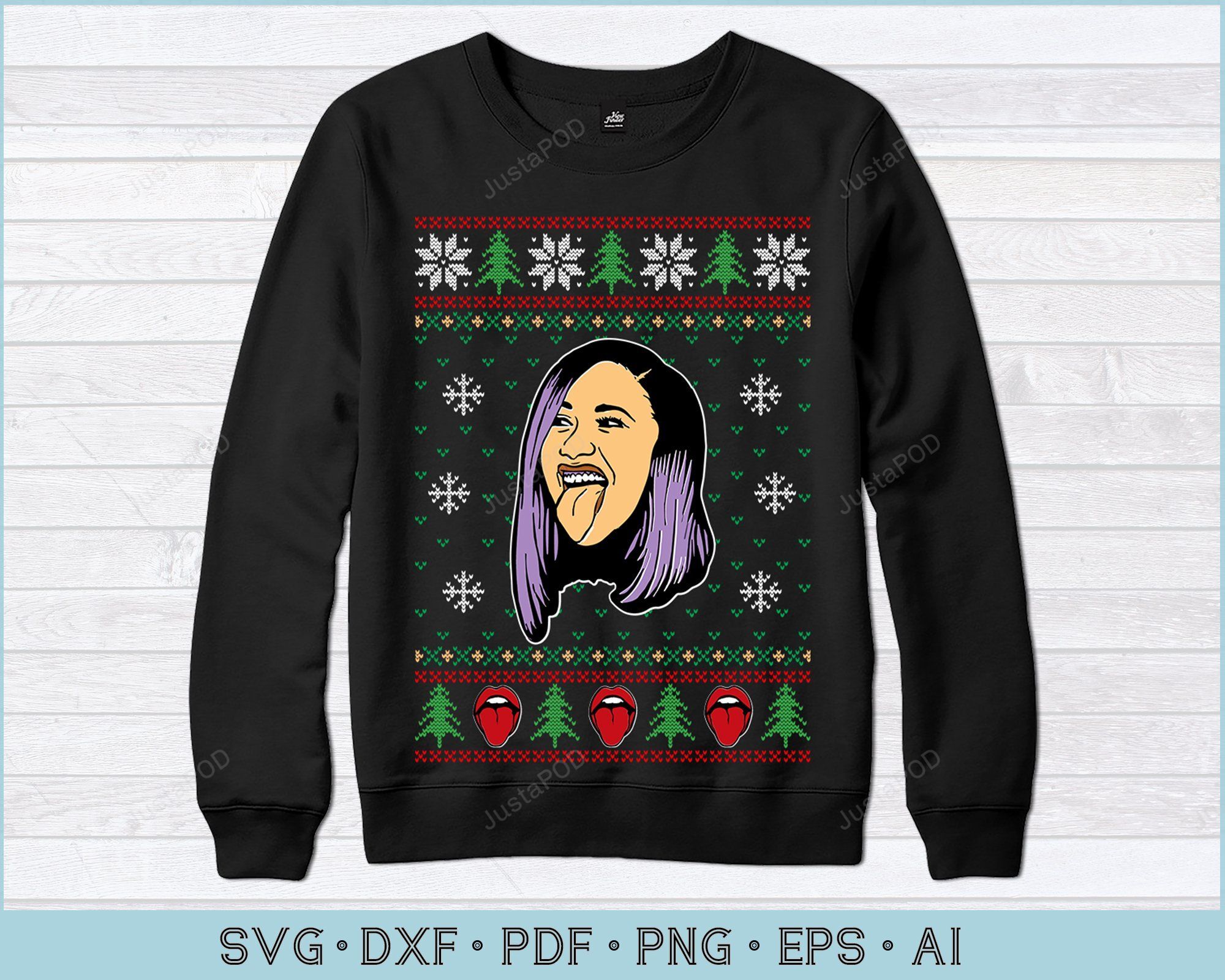 Cardi B Singer Christmas Ugly Sweater- Best Christmas Gifts 2023