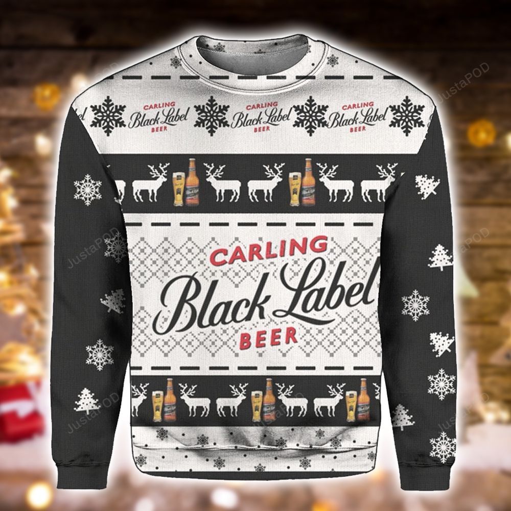 Carling Black Label Beer Christmas Ugly Sweater- Best Christmas Gifts 2023