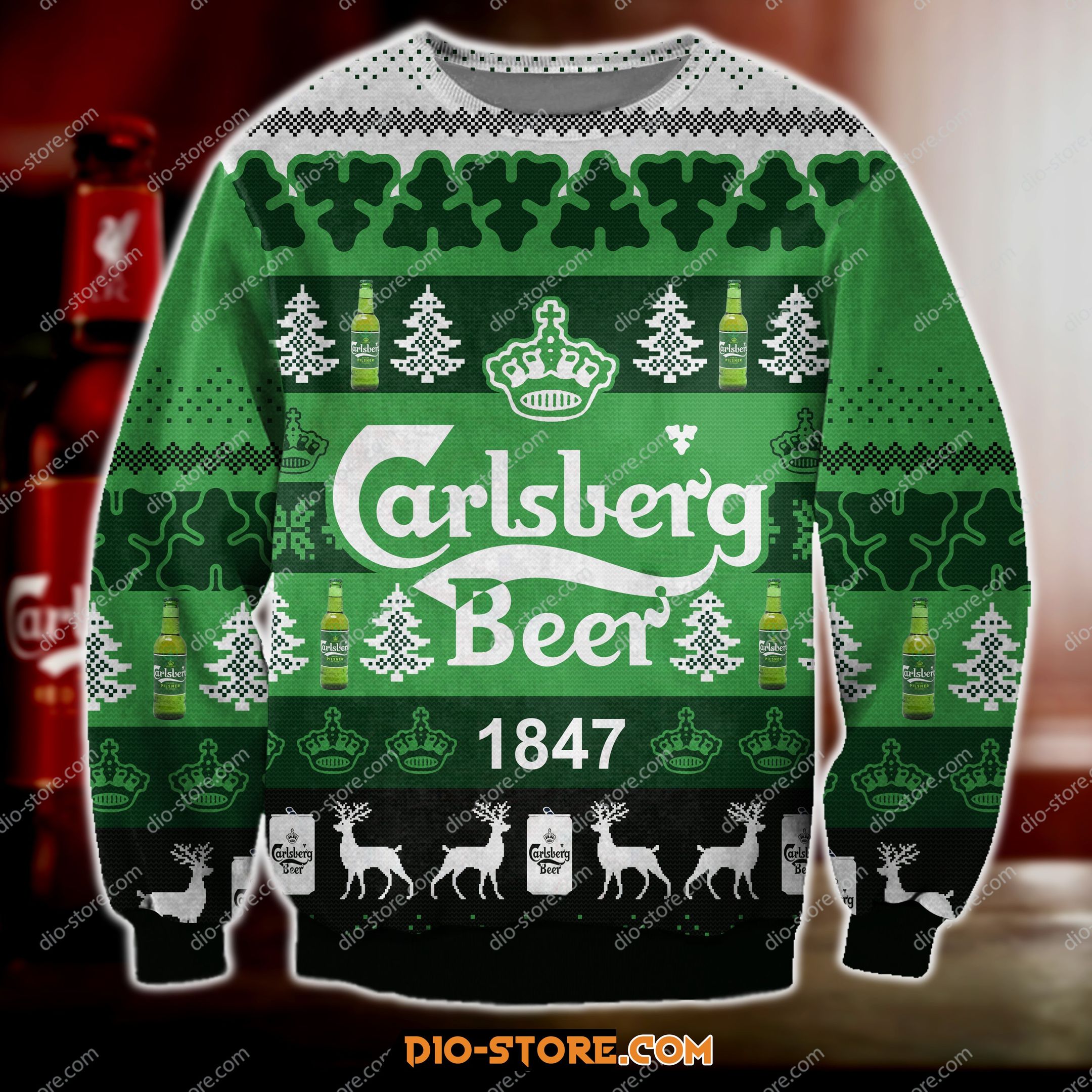 Carlsberg Beer Christmas Ugly Sweater- Best Christmas Gifts 2023