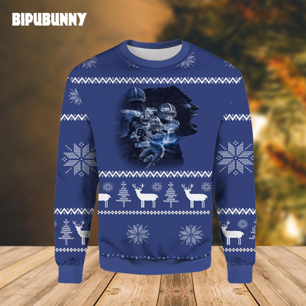 CeeDee Lamb Cowboys Number 88 Ugly Sweater- Best Christmas Gifts 2023